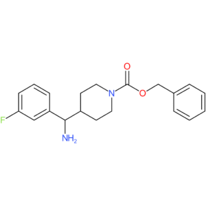 Benzyl 4-[amino(3-fluorophenyl)methyl]piperidine-1-carboxylate