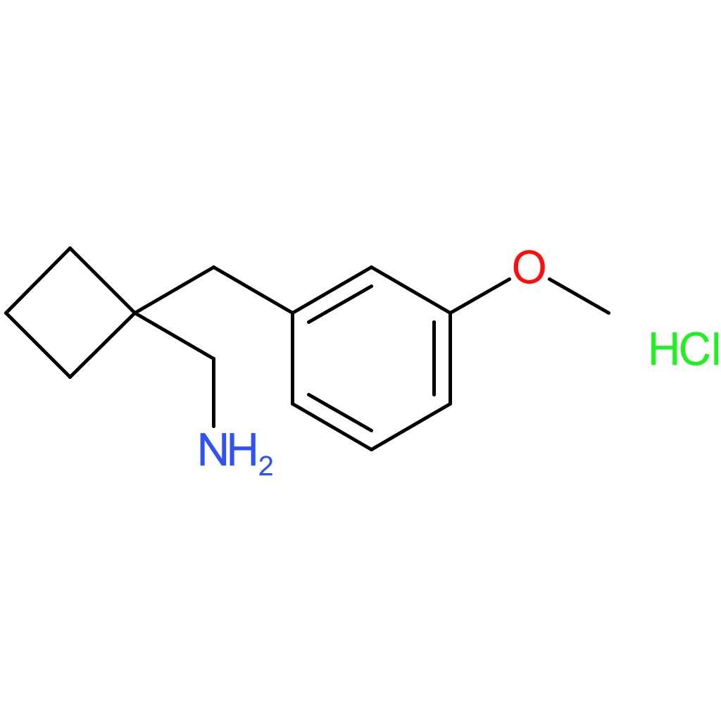 {1-[(3-Methoxyphenyl)methyl]cyclobutyl}methanamine hydrochloride