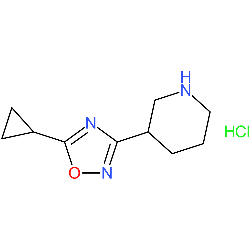3-(5-Cyclopropyl-1,2,4-oxadiazol-3-yl)piperidine hydrochloride