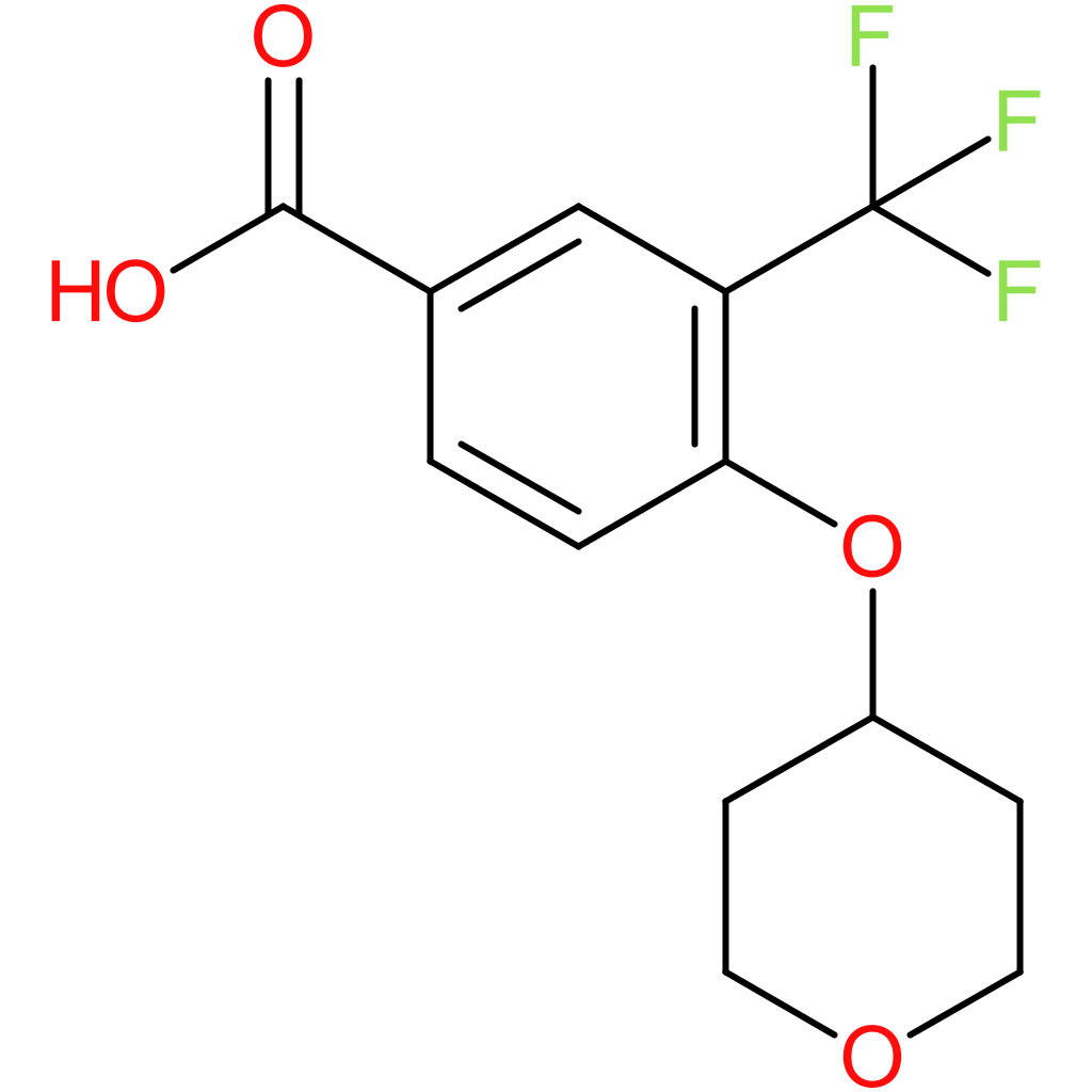 4-(Oxan-4-yloxy)-3-(trifluoromethyl)benzoic acid