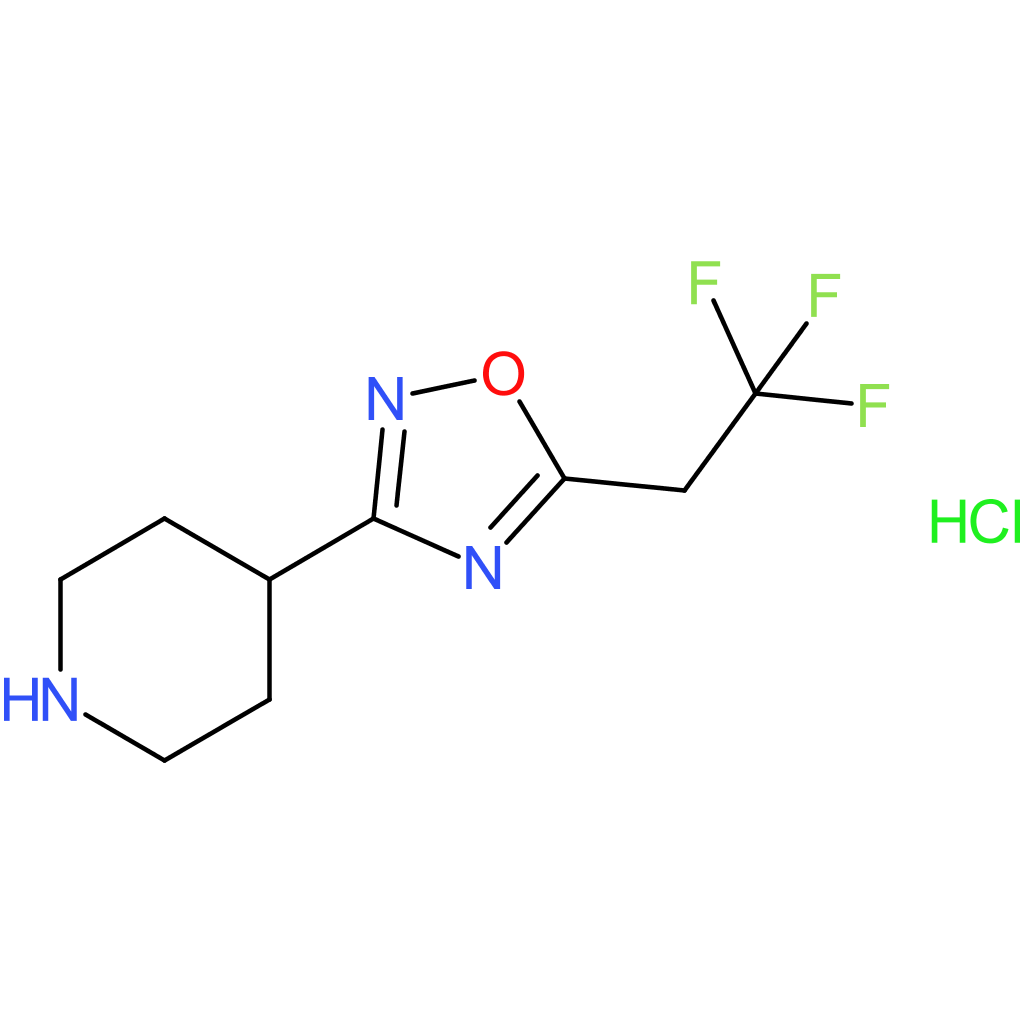 4-[5-(2,2,2-Trifluoroethyl)-1,2,4-oxadiazol-3-yl]piperidine hydrochloride