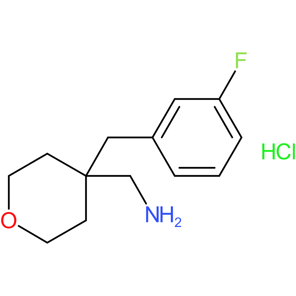 {4-[(3-Fluorophenyl)methyl]oxan-4-yl}methanamine hydrochloride