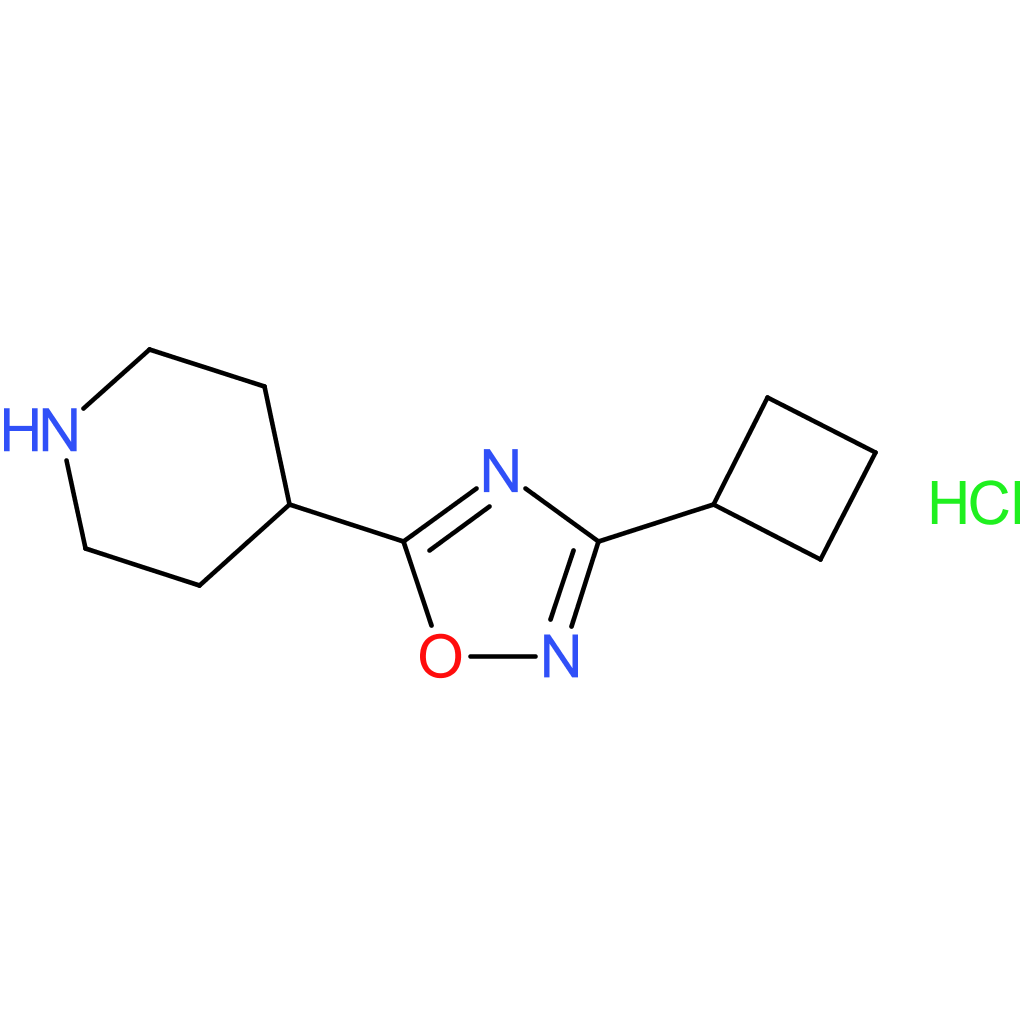 4-(3-Cyclobutyl-1,2,4-oxadiazol-5-yl)piperidine hydrochloride
