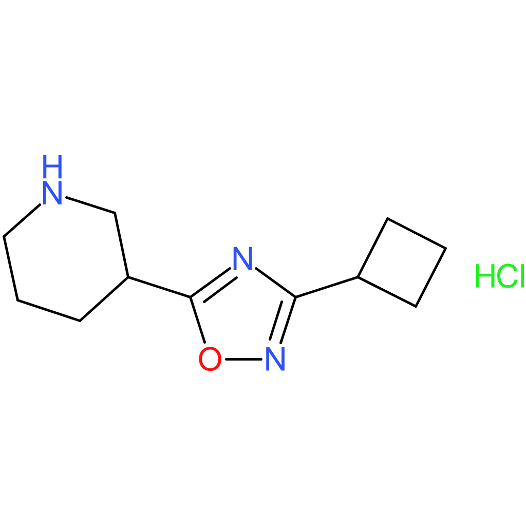 3-(3-Cyclobutyl-1,2,4-oxadiazol-5-yl)piperidine hydrochloride