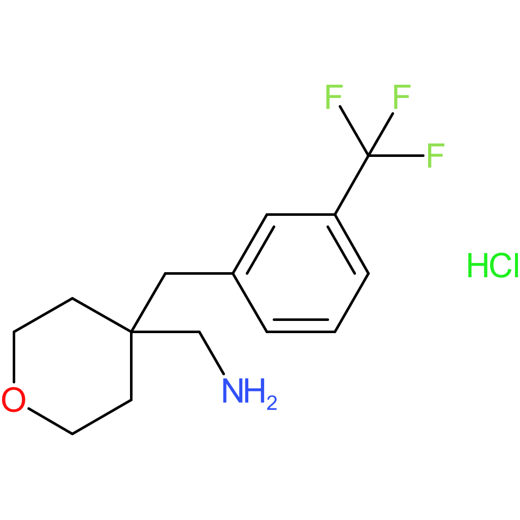 (4-{[3-(Trifluoromethyl)phenyl]methyl}oxan-4-yl)methanamine hydrochloride