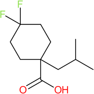 4,4-Difluoro-1-(2-methylpropyl)cyclohexane-1-carboxylic acid