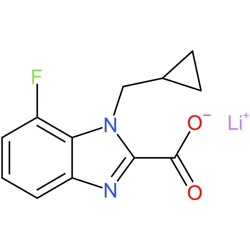 Lithium 1-(cyclopropylmethyl)-7-fluoro-1H-benzo[d]imidazole-2-carboxylate