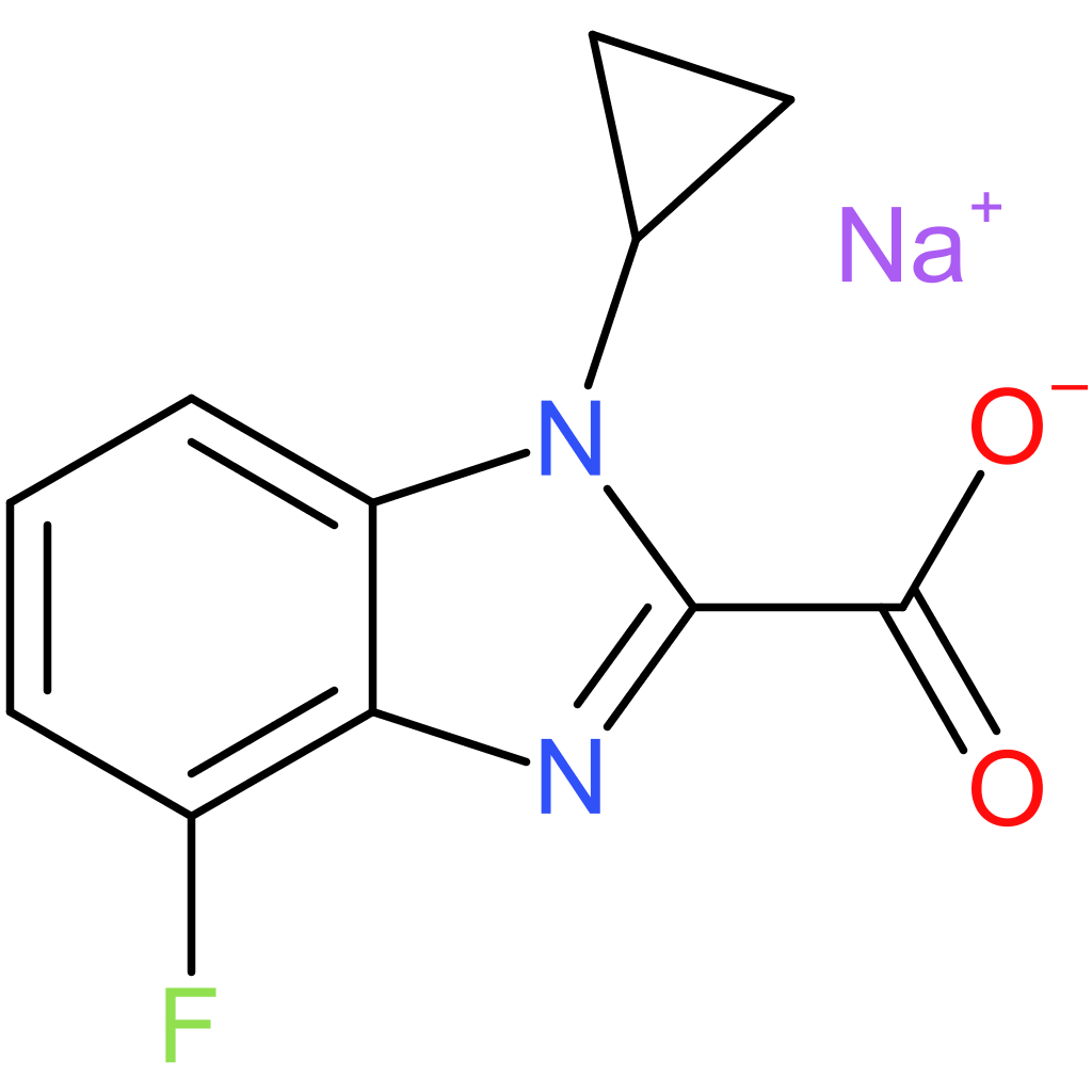 Sodium 1-cyclopropyl-4-fluoro-1H-benzo[d]imidazole-2-carboxylate