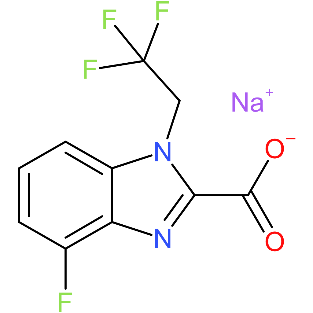 Sodium 4-fluoro-1-(2,2,2-trifluoroethyl)-1H-benzo[d]imidazole-2-carboxylate