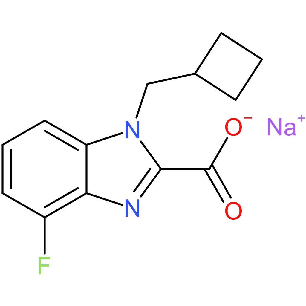 Sodium 1-(cyclobutylmethyl)-4-fluoro-1H-benzo[d]imidazole-2-carboxylate