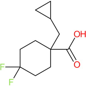 1-(Cyclopropylmethyl)-4,4-difluorocyclohexane-1-carboxylic acid