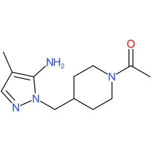 1-{4-[(5-Amino-4-methyl-1H-pyrazol-1-yl)methyl]piperidin-1-yl}ethan-1-one