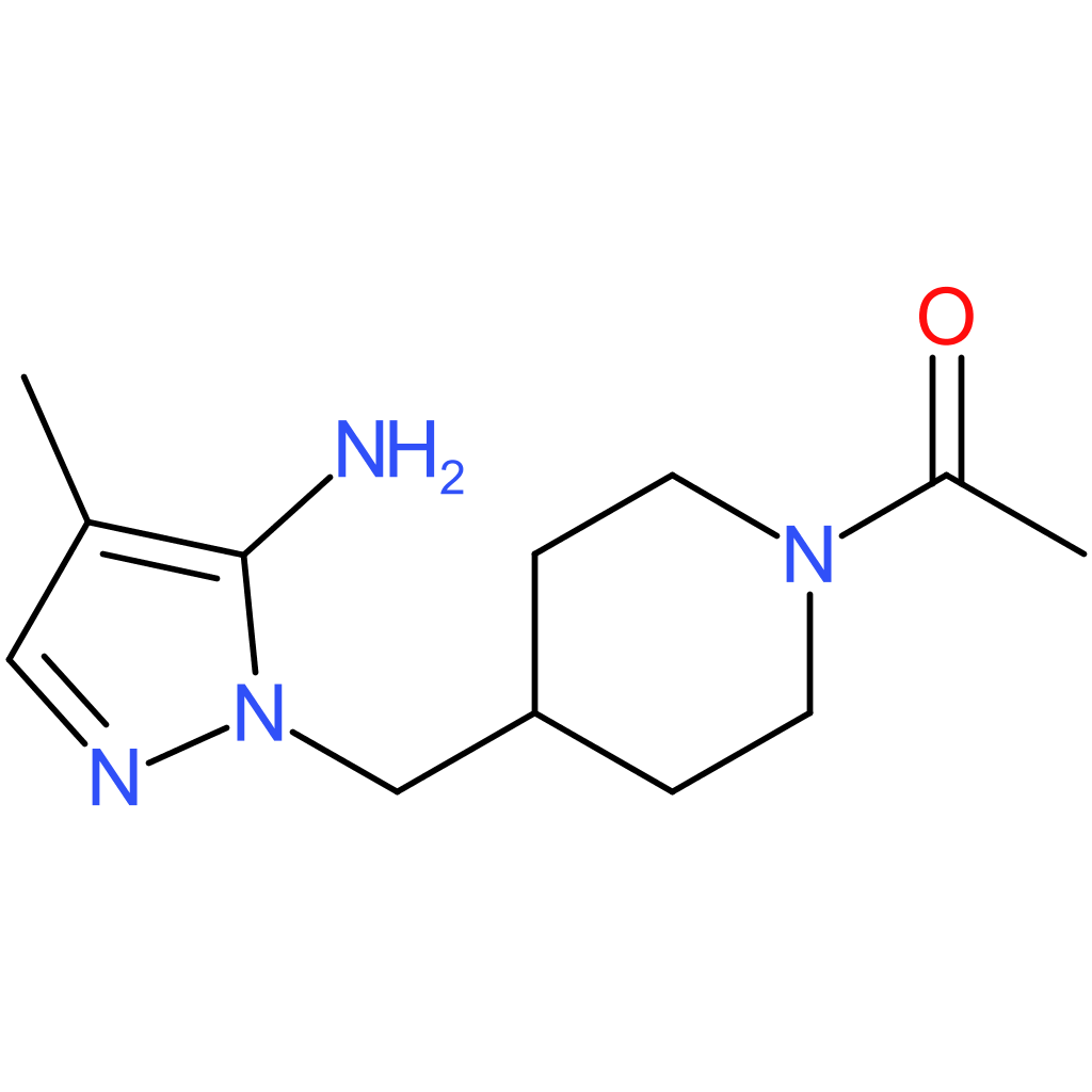 1-{4-[(5-Amino-4-methyl-1H-pyrazol-1-yl)methyl]piperidin-1-yl}ethan-1-one