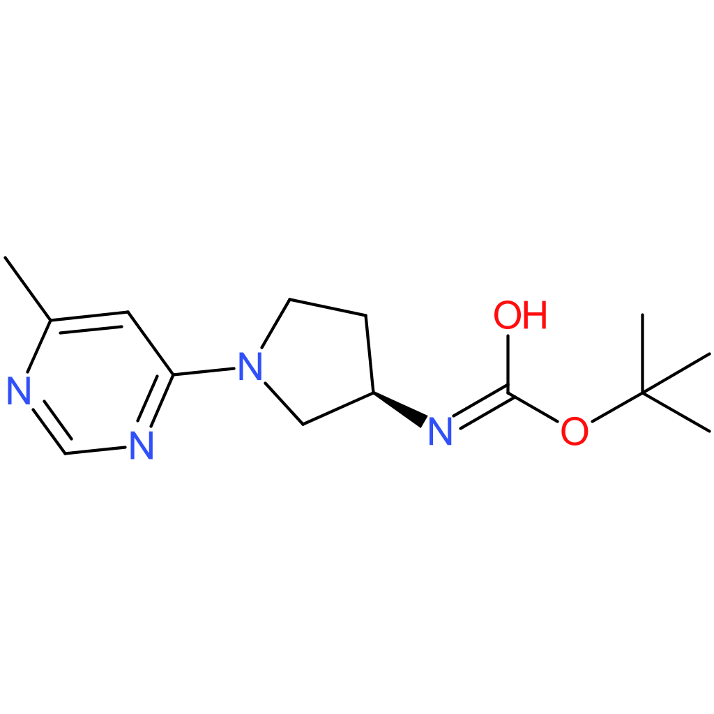 tert-Butyl N-[(3R)-1-(6-methylpyrimidin-4-yl)pyrrolidin-3-yl]carbamate