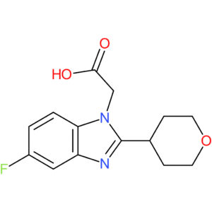 2-{5-Fluoro-2-(tetrahydro-2H-pyran-4-yl)-1H-benzo[d]imidazol-1-yl}acetic acid