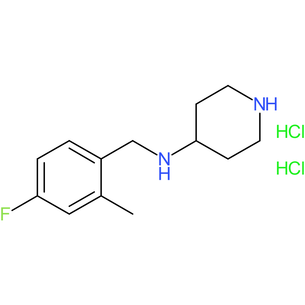 N-(4-Fluoro-2-methylbenzyl)piperidin-4-amine dihydrochloride