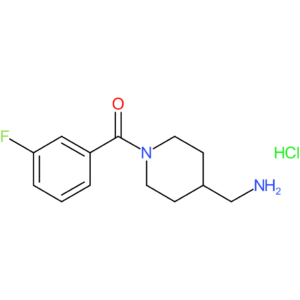 [4-(Aminomethyl)piperidin-1-yl](3-fluorophenyl)methanone hydrochloride