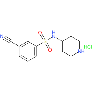 3-Cyano-N-piperidin-4-yl-benzenesulfonamide hydrochloride