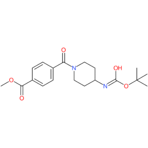 Methyl 4-[4-(tert-butoxycarbonylamino)piperidine-1-carbonyl]benzoate