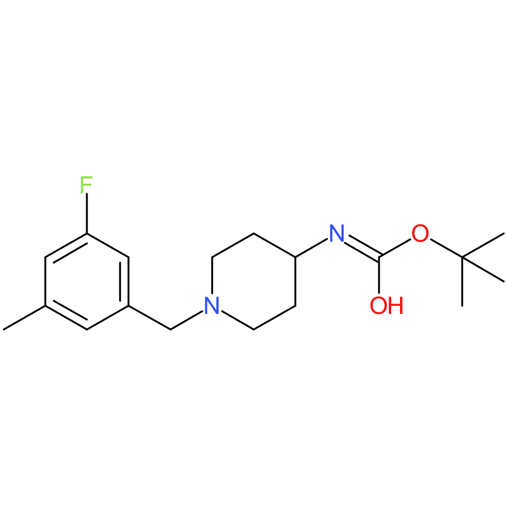 tert-Butyl 1-(3-fluoro-5-methylbenzyl)piperidin-4-ylcarbamate