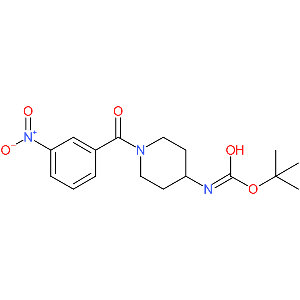 tert-Butyl 1-(3-nitrobenzoyl)piperidin-4-ylcarbamate