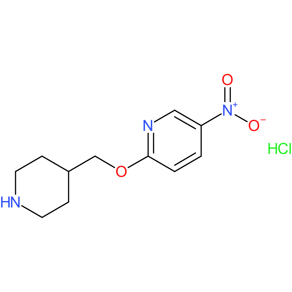 5-Nitro-2-(piperidin-4-ylmethoxy)pyridine hydrochloride