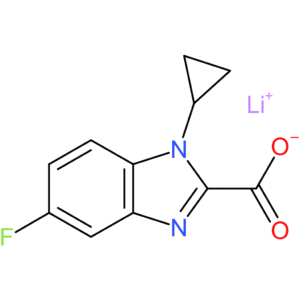 Lithium 1-cyclopropyl-5-fluoro-1H-benzo[d]imidazole-2-carboxylate