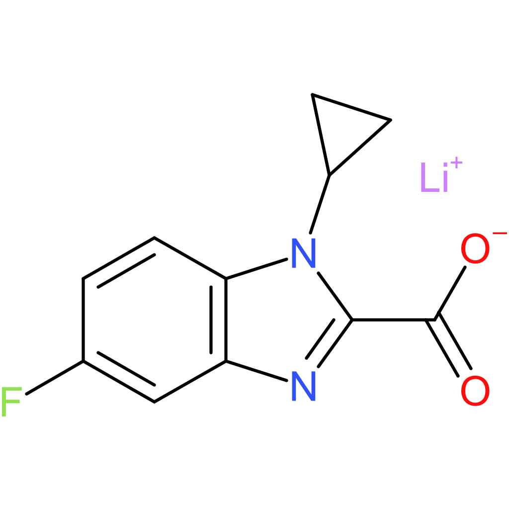 Lithium 1-cyclopropyl-5-fluoro-1H-benzo[d]imidazole-2-carboxylate