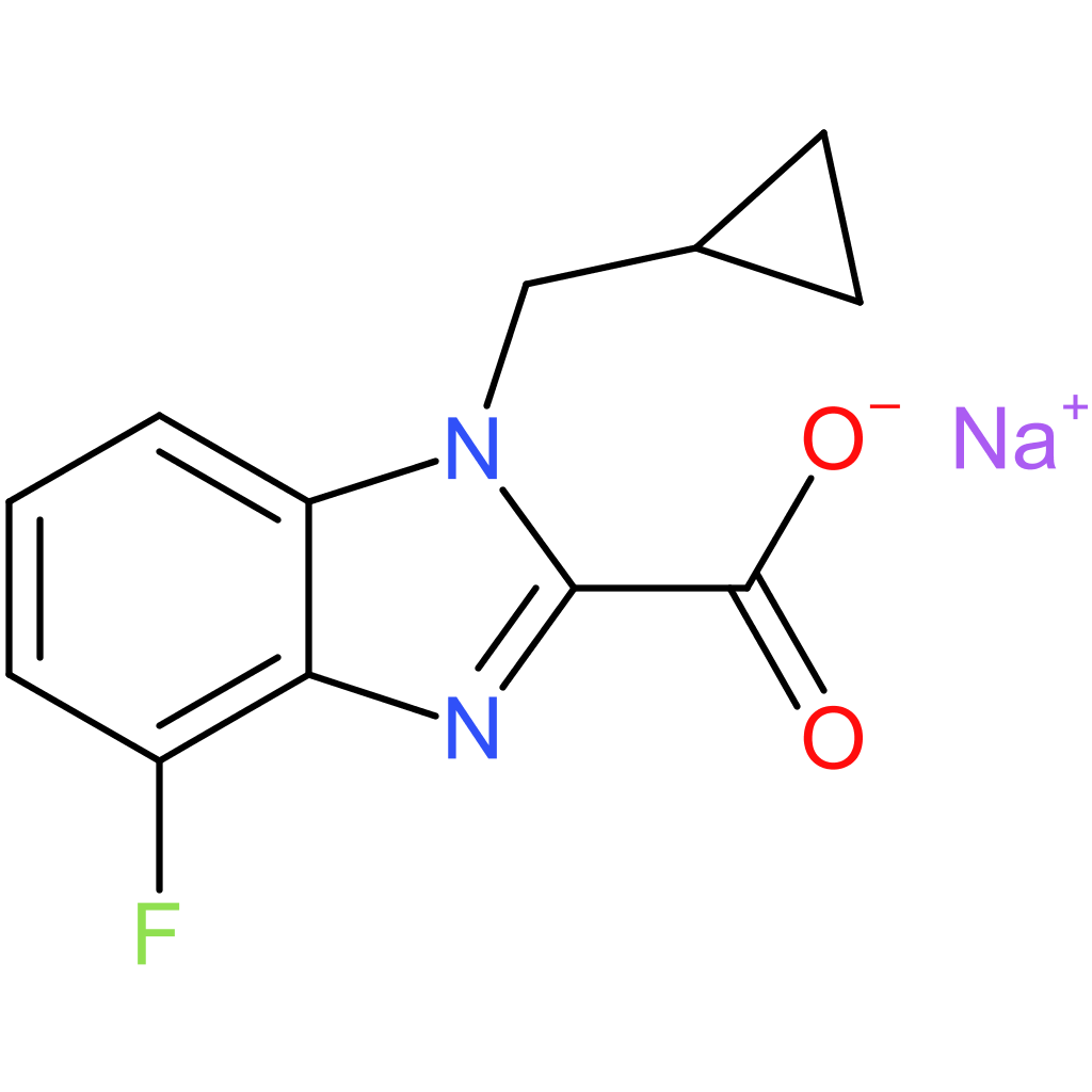 Sodium 1-(cyclopropylmethyl)-4-fluoro-1H-benzo[d]imidazole-2-carboxylate