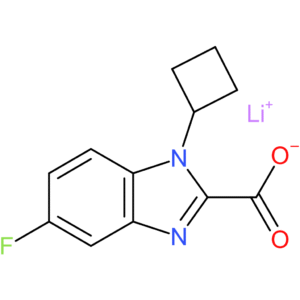 Lithium 1-cyclobutyl-5-fluoro-1H-benzo[d]imidazole-2-carboxylate