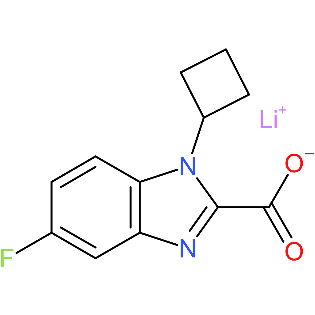 Lithium 1-cyclobutyl-5-fluoro-1H-benzo[d]imidazole-2-carboxylate