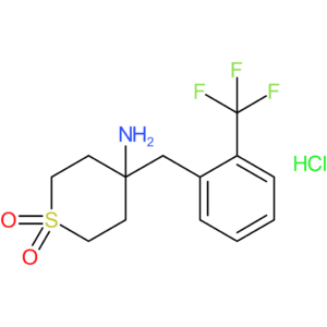 4-Amino-4-{[2-(trifluoromethyl)phenyl]methyl}-1lambda(6)-thiane-1,1-dione hydrochloride