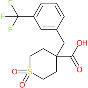 1,1-Dioxo-4-{[3-(trifluoromethyl)phenyl]methyl}-1lambda(6)-thiane-4-carboxylic acid