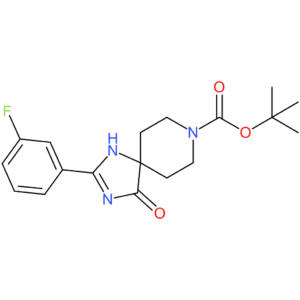tert-Butyl 2-(3-fluorophenyl)-4-oxo-1,3,8-triazaspiro[4.5]dec-1-ene-8-carboxylate