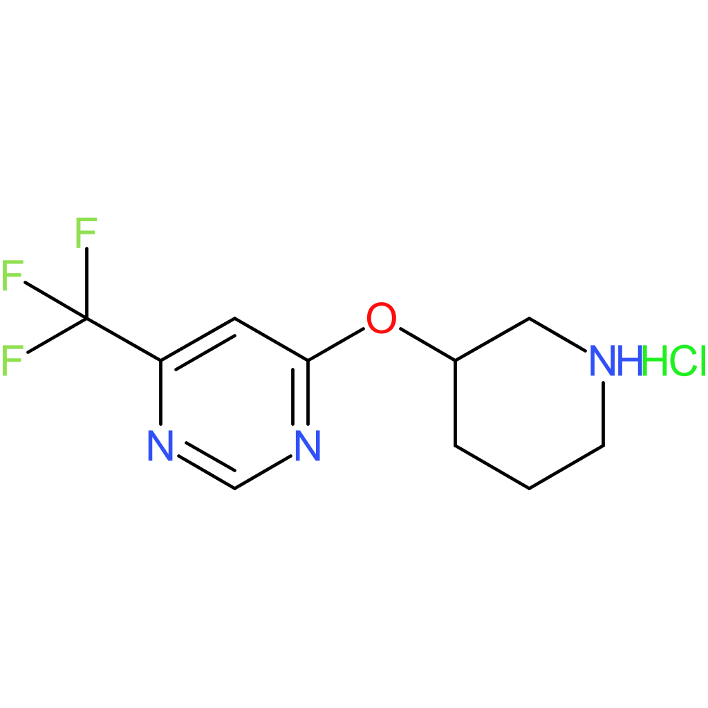 4-(Piperidin-3-yloxy)-6-(trifluoromethyl)pyrimidine hydrochloride