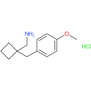 {1-[(4-Methoxyphenyl)methyl]cyclobutyl}methanamine hydrochloride