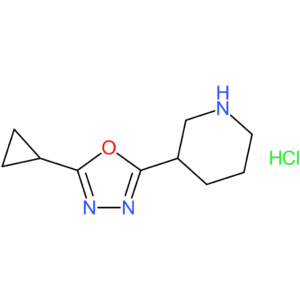 3-(5-Cyclopropyl-1,3,4-oxadiazol-2-yl)piperidine hydrochloride