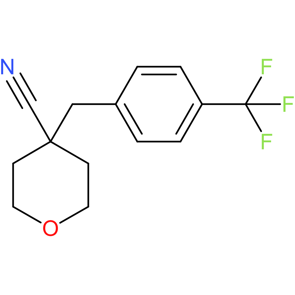 4-{[4-(Trifluoromethyl)phenyl]methyl}oxane-4-carbonitrile