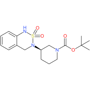 tert-Butyl (3R)-3-[2,2-dioxo-3,4-dihydro-1H-2lambda(6),1,3-benzothiadiazin-3-yl]piperidine-1-carboxylate
