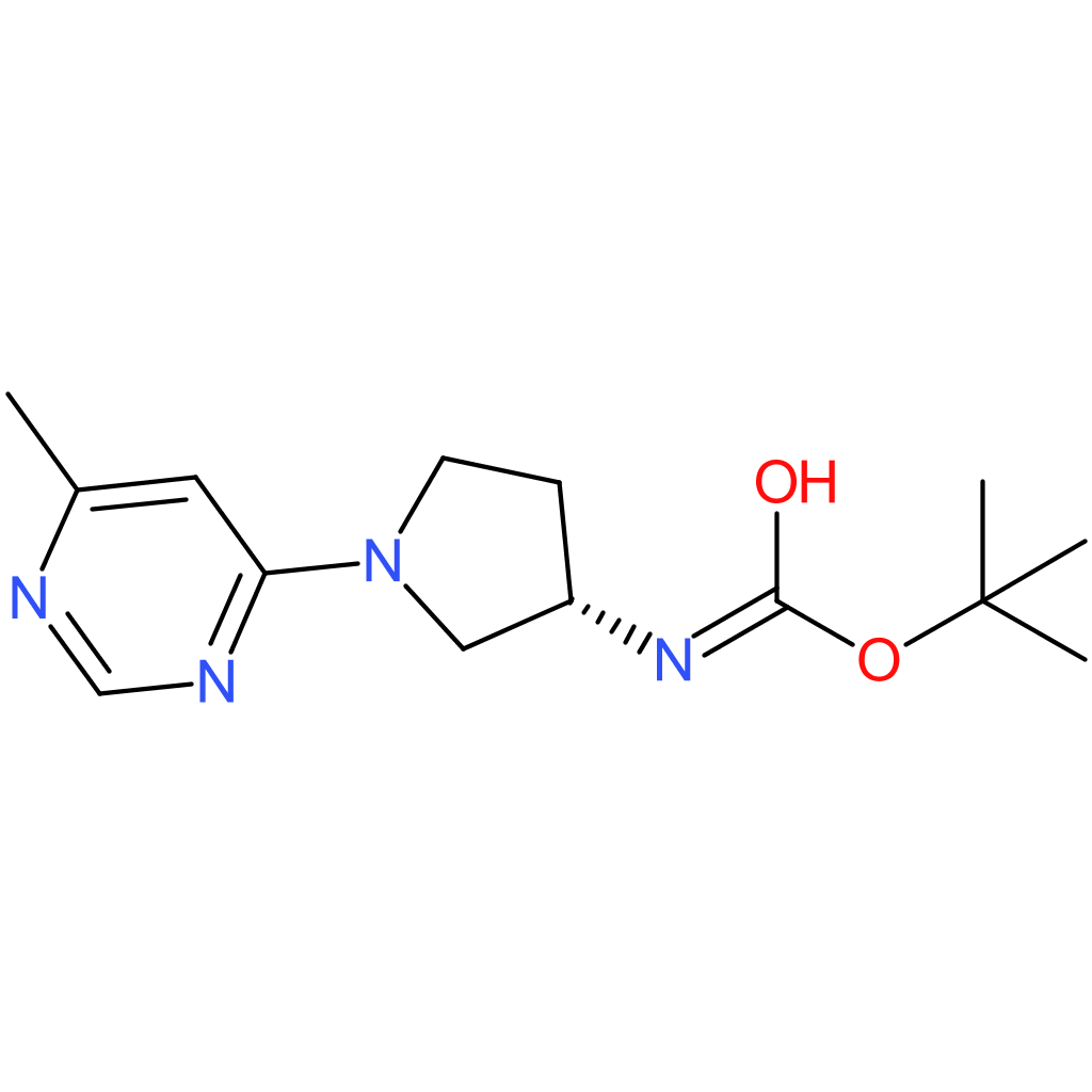 tert-Butyl N-[(3S)-1-(6-methylpyrimidin-4-yl)pyrrolidin-3-yl]carbamate