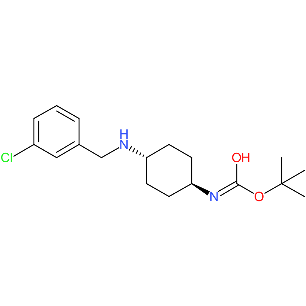 tert-Butyl (1R*,4R*)-4-(3-chlorobenzylamino)cyclohexylcarbamate