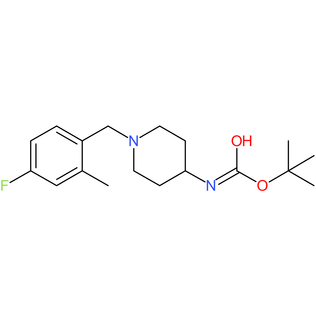 tert-Butyl 1-(4-fluoro-2-methylbenzyl)piperidin-4-ylcarbamate