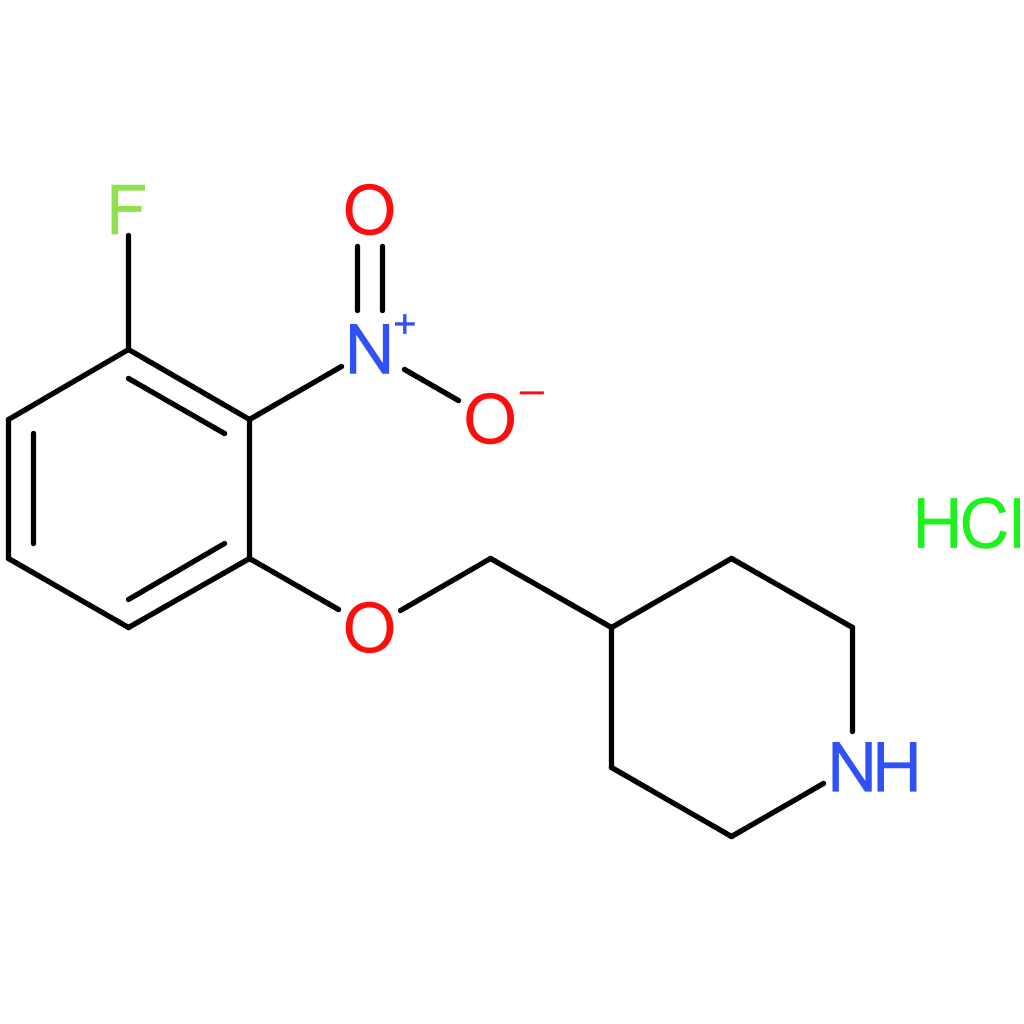 4-[(3-Fluoro-2-nitrophenoxy)methyl]piperidine hydrochloride
