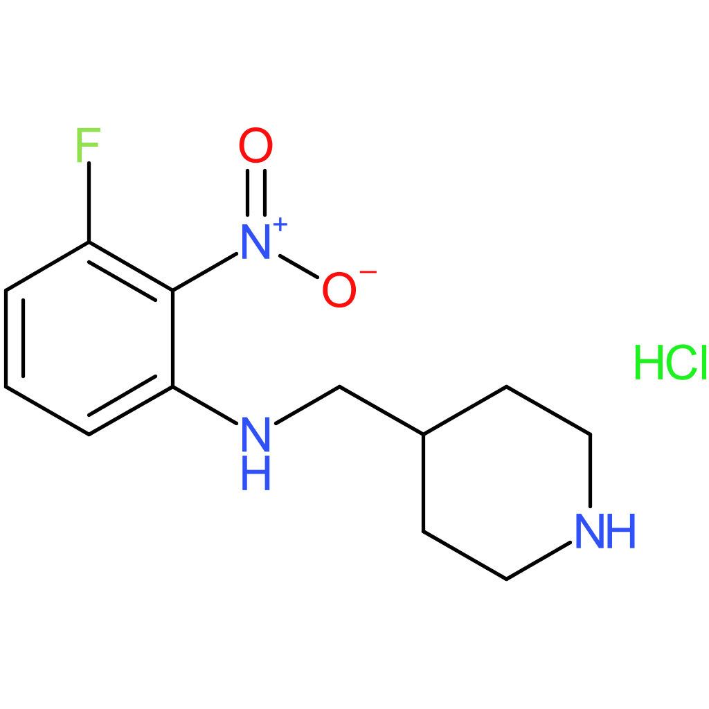 3-Fluoro-2-nitro-N-(piperidin-4-ylmethyl)aniline hydrochloride