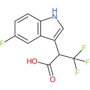 3,3,3-Trifluoro-2-(5-fluoro-1H-indol-3-yl)propanoic acid
