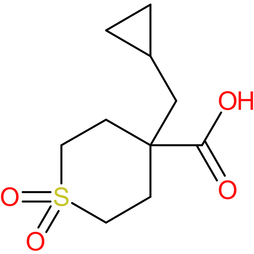 4-(Cyclopropylmethyl)-1,1-dioxo-1Lambda(6)-thiane-4-carboxylic acid