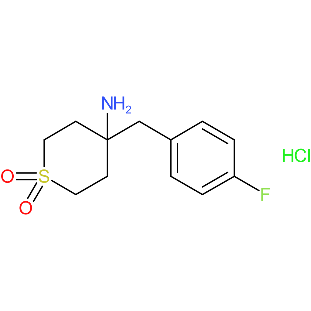 4-Amino-4-[(4-fluorophenyl)methyl]-1Lambda(6)-thiane-1,1-dione hydrochloride