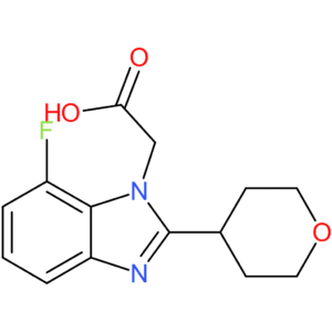 2-{7-Fluoro-2-(tetrahydro-2H-pyran-4-yl)-1H-benzo[d]imidazol-1-yl}acetic acid