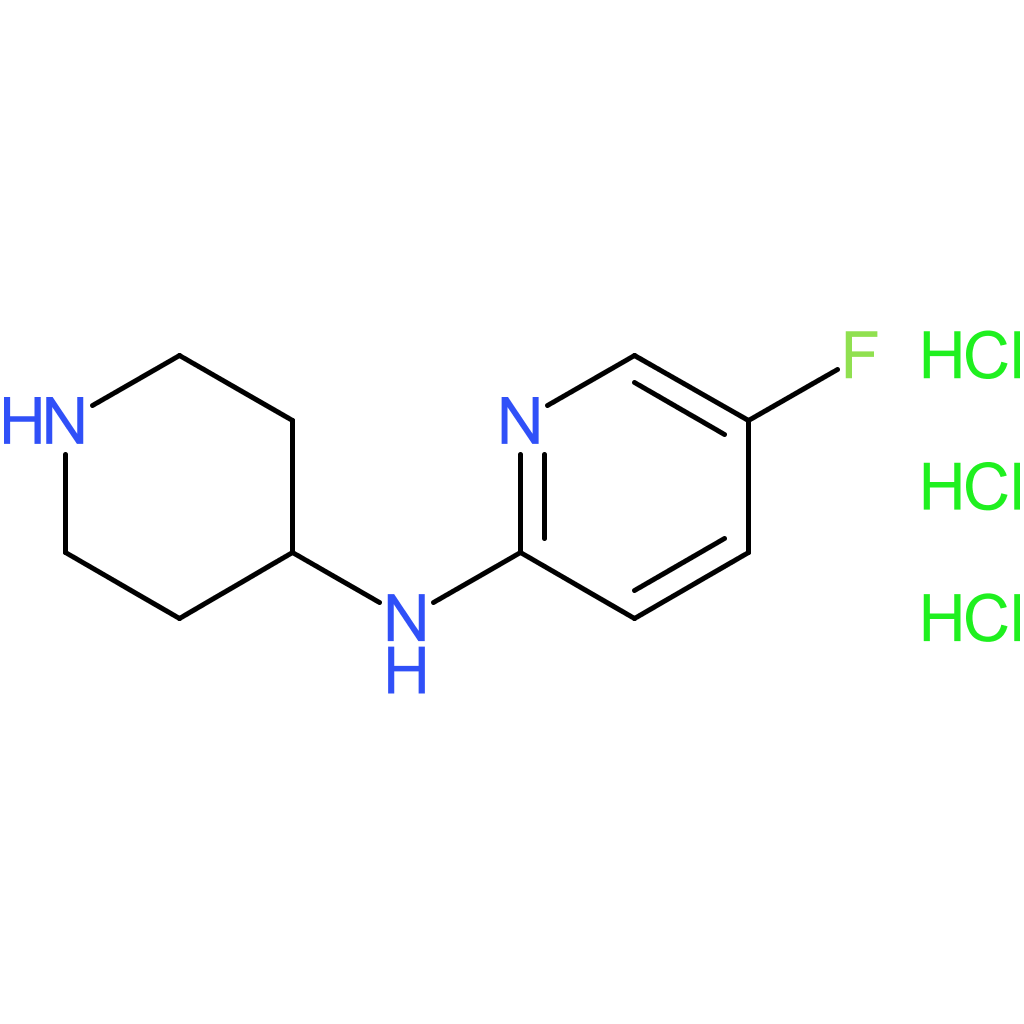 5-Fluoro-N-(piperidin-4-yl)pyridin-2-amine trihydrochloride