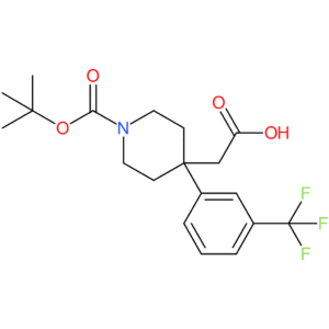 2-{1-(tert-Butoxycarbonyl)-4-[3-(trifluoromethyl)phenyl]piperidin-4-yl}acetic acid